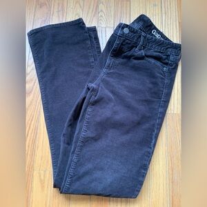GAP 1969 PERFECT BOOT CORDUROY JEANS BLACK 27 LONG